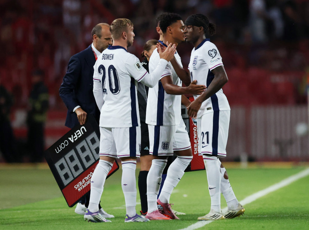 West Ham captain Jarrod Bowen comes on for Noni Madueke as England beat Serbia 5-0
