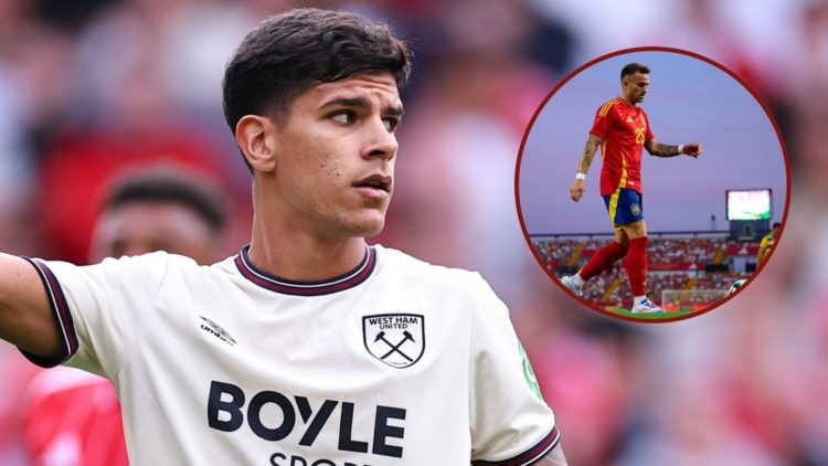 Main image, Mateus Fernandes of West Ham United during the Premier League match between Nottingham Forest and West Ham United at City Ground on Aug...