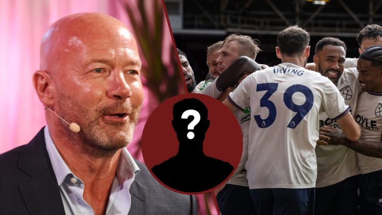 Split image showing England legend Alan Shearer and West Ham United captain Jarrod Bowen