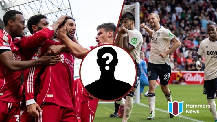 Split image showing Liverpool's Dominik Szoboszlai and West Ham United's Lucas Paqueta