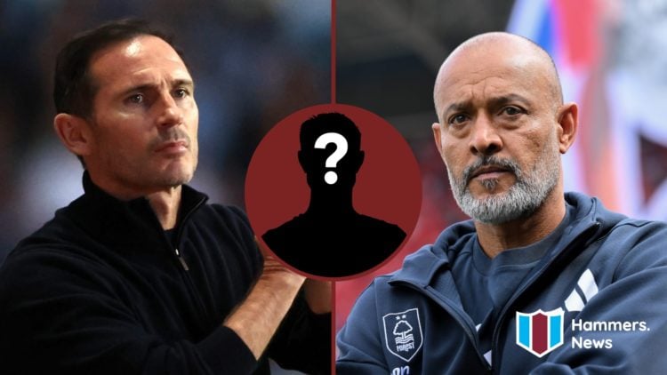 Split image showing Coventry City coach Frank Lampard and Nuno Espirito Santo at Nottingham Forest
