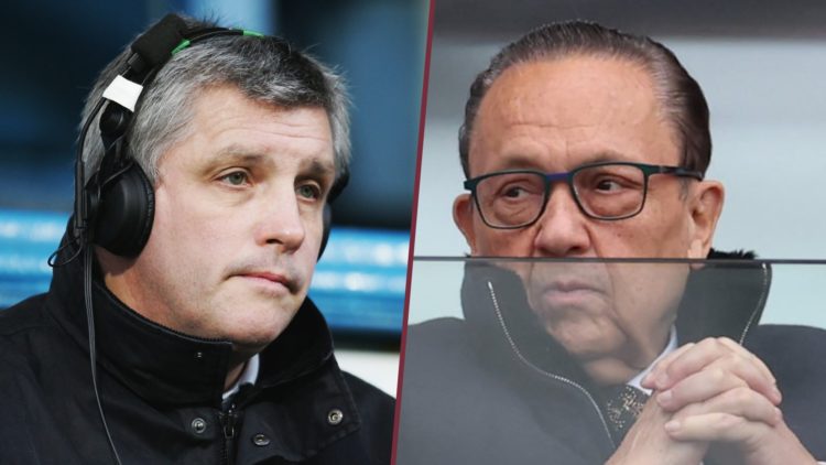 West Ham legend turned co-commentator Tony Gale and Hammers majority owner David Sullivan