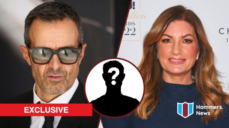 Split image showing Vitor Pereira's agent Jorge Mendes, and West Ham United vice-chair Karren Brady