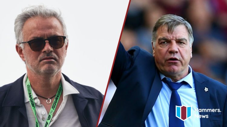 Split image showing former Jose Mourinho at Fenerbahce and former West Ham United manager Sam Allardyce