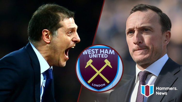Split image showing Slaven Bilic and Mark Noble working for West Ham United