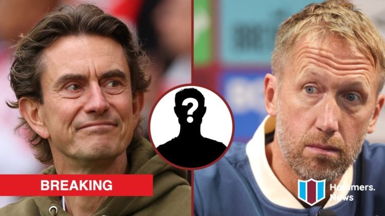 Split image showing Tottenham Hotspur coach Thomas Frank and West Ham United coach Graham Potter
