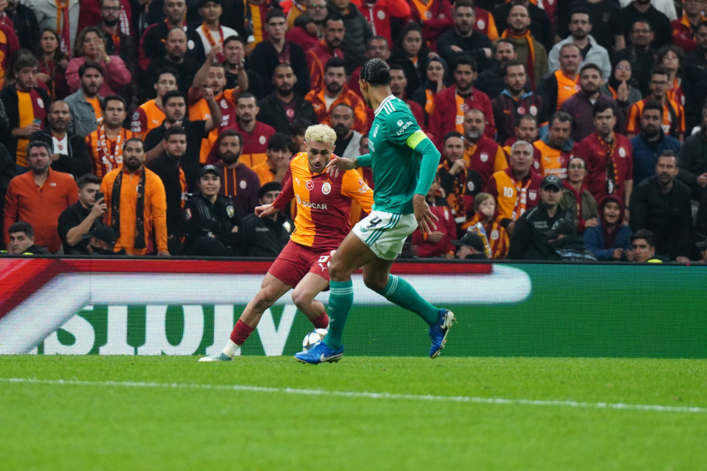 Baris Alper Yilmaz and Virgil van Dijk during Galatasaray A.S. v Liverpool FC - UEFA Champions League 2025/26 League Phase MD2