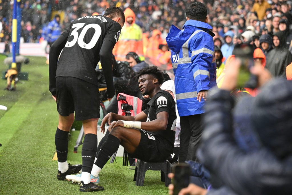 Mohammed Kudus celebrates his first goal for Tottenham in the 2-1 Premier League win over Leeds