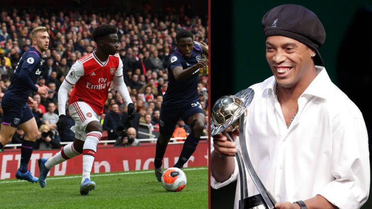 Split image showing former West Ham United defender Jeremy Ngakia and Brazil legend Ronaldinho