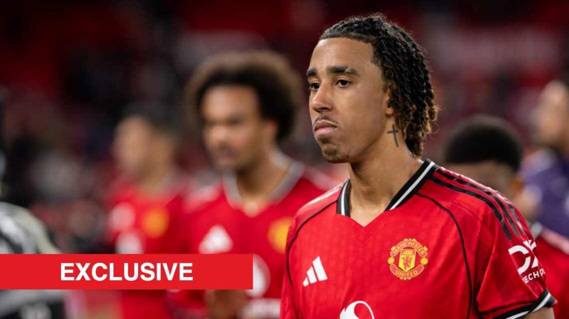 Image showing Leny Yoro representing Premier League giants Manchester United