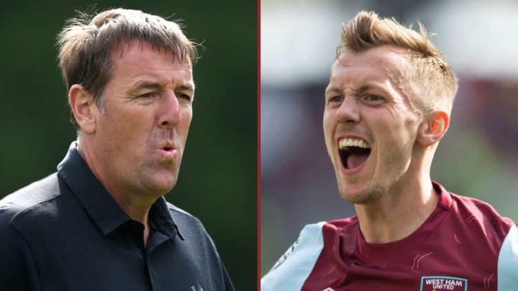 Split image showing Southampton legend Matt Le Tissier and West Ham United midfielder James Ward-Prowse