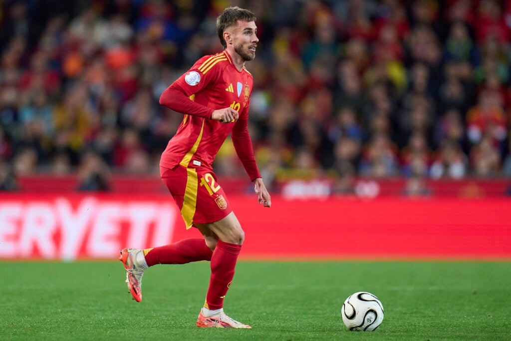 Oscar Mingueza during Spain v Netherlands - UEFA Nations League Quarterfinal Leg Two