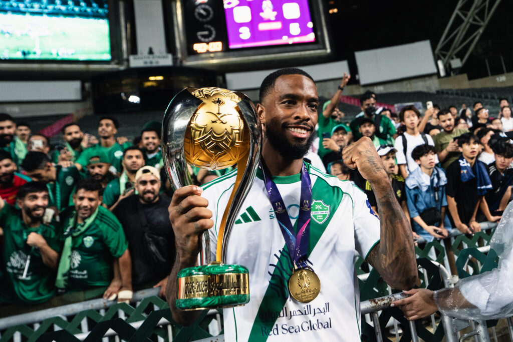 Ivan Toney celebrates after Al-Nassr v Al-Ahli - Saudi Super Cup Final