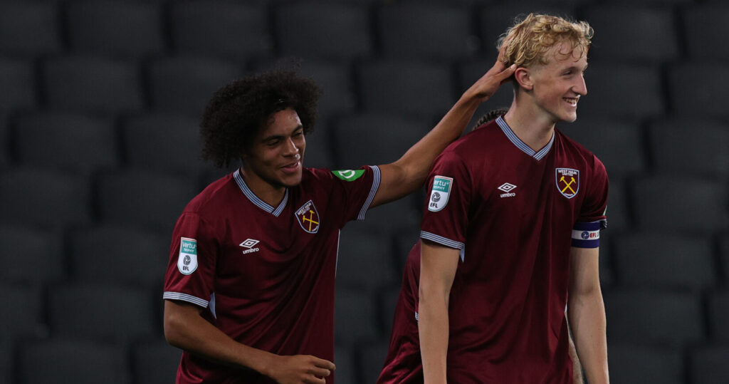 Airidas Golambeckis during Milton Keynes Dons v West Ham United U21 - Vertu Trophy