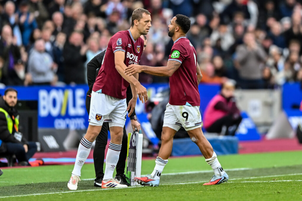 Tomas Soucek comes on in the striker role for Callum Wilson in West Ham's win over Newcastle United