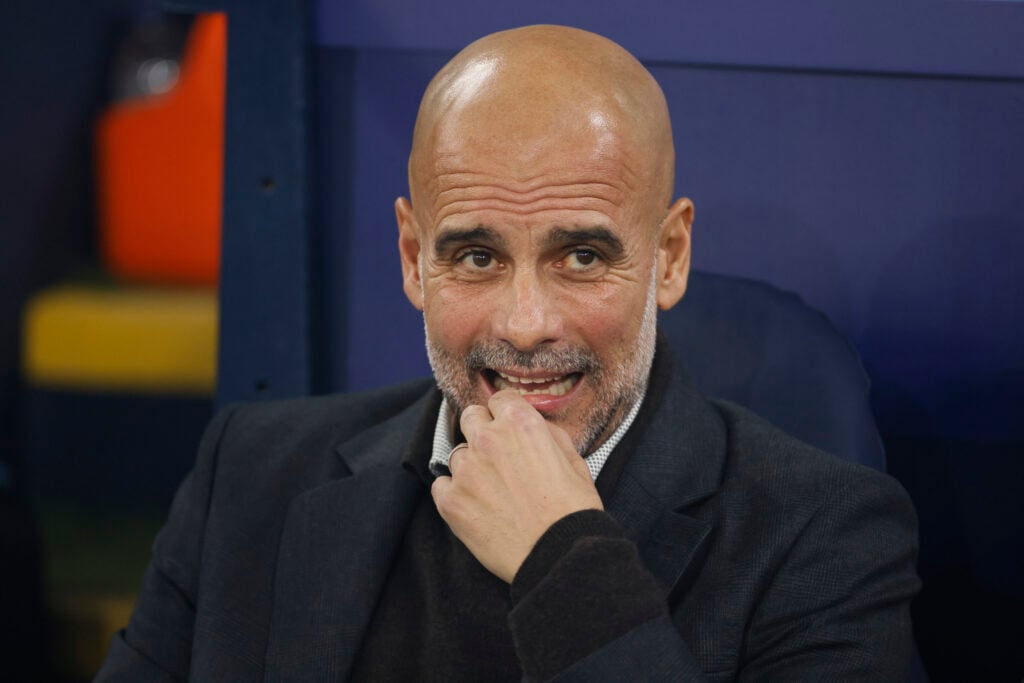 Pep Guardiola during Manchester City v Borussia Dortmund - UEFA Champions League 2025/26 League Phase MD4