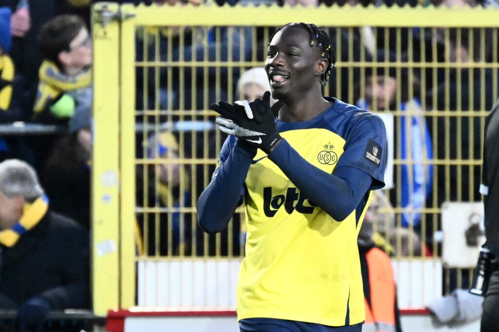 Promise David celebrates scoring for Union Saint-Gilloise