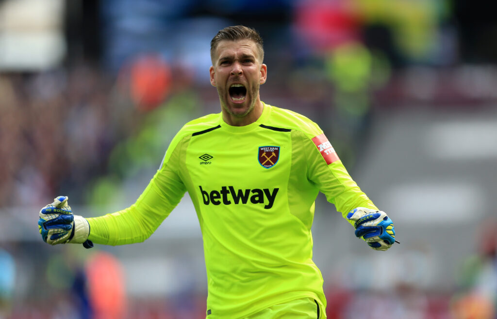 Adrian during West Ham United v Everton - Premier League