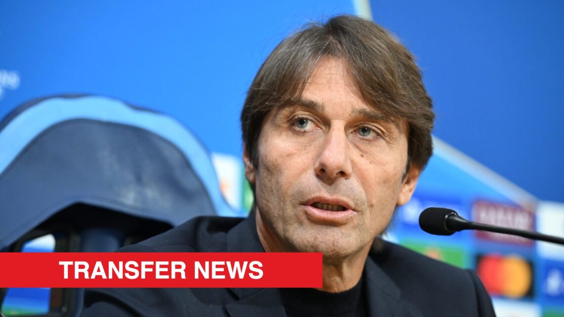 Image showing Antonio Conte speaking as coach of Napoli
