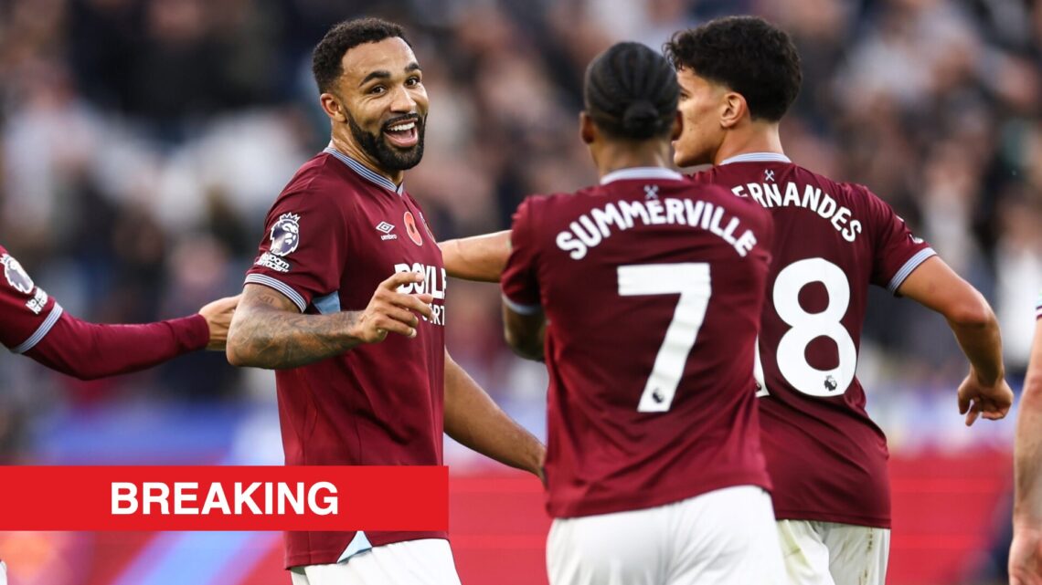 Image showing Callum Wilson, Crysencio Summerville and Mateus Fernandes of West Ham United