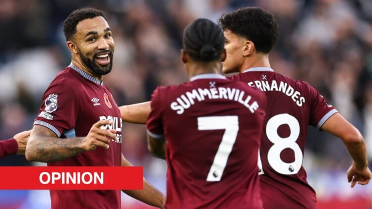 Image showing Callum Wilson celebrating a Premier League goal for West Ham United