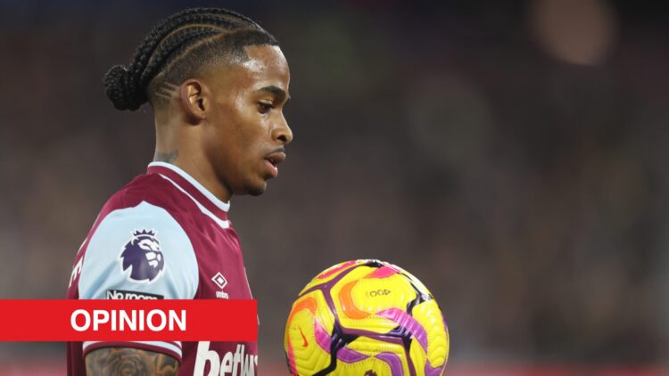 Image showing Crysencio Summerville playing for West Ham United