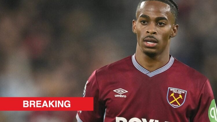 Image showing Crysencio Summerville playing for West Ham United