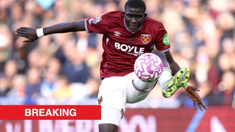 Image showing El Hadji Malick Diouf playing for West Ham United in the Premier League