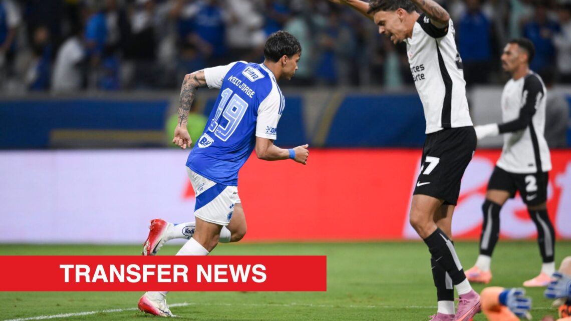Image showing Kaio Jorge celebrating a goal for Cruzeiro