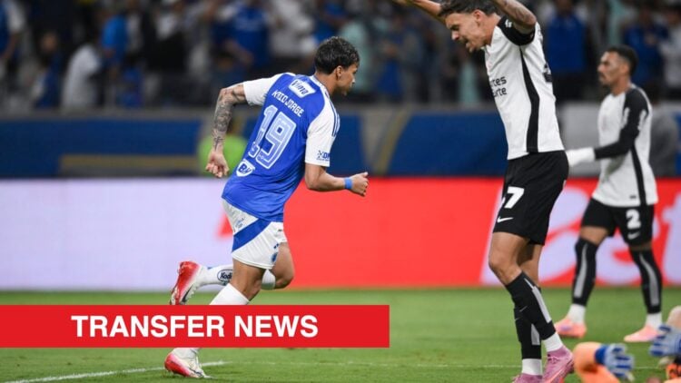 Image showing Kaio Jorge celebrating a goal for Cruzeiro