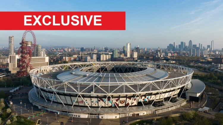 An aerial view of West Ham's London Stadium