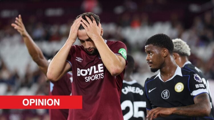 Image showing Max Kilman during West Ham United's defeat by Chelsea