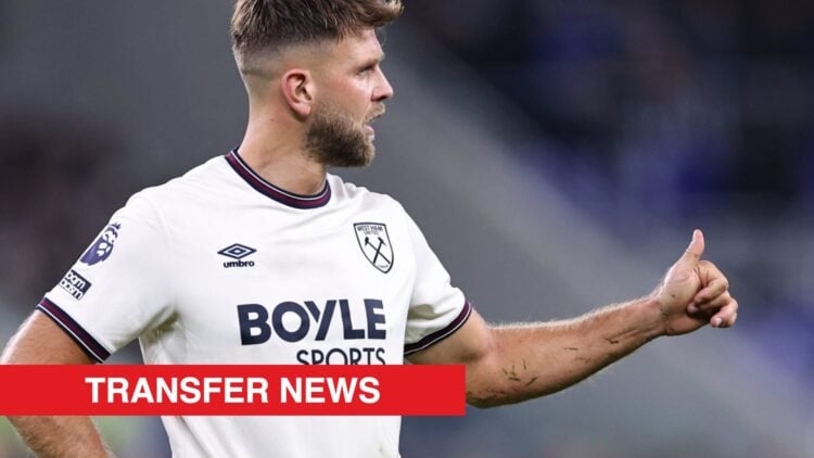Image showing Niclas Fullkrug playing for West Ham United in the Premier League