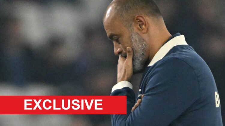 West Ham head coach Nuno Espirito Santo looks deep in thought on the touchline