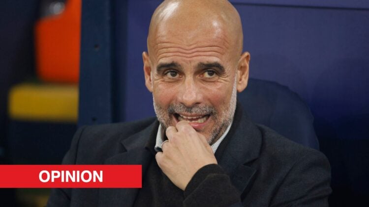 Image showing Pep Guardiola coaching Manchester City