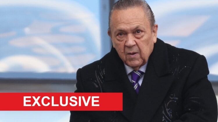 West Ham majority owner David Sullivan takes his seat in the director's box at the London Stadium