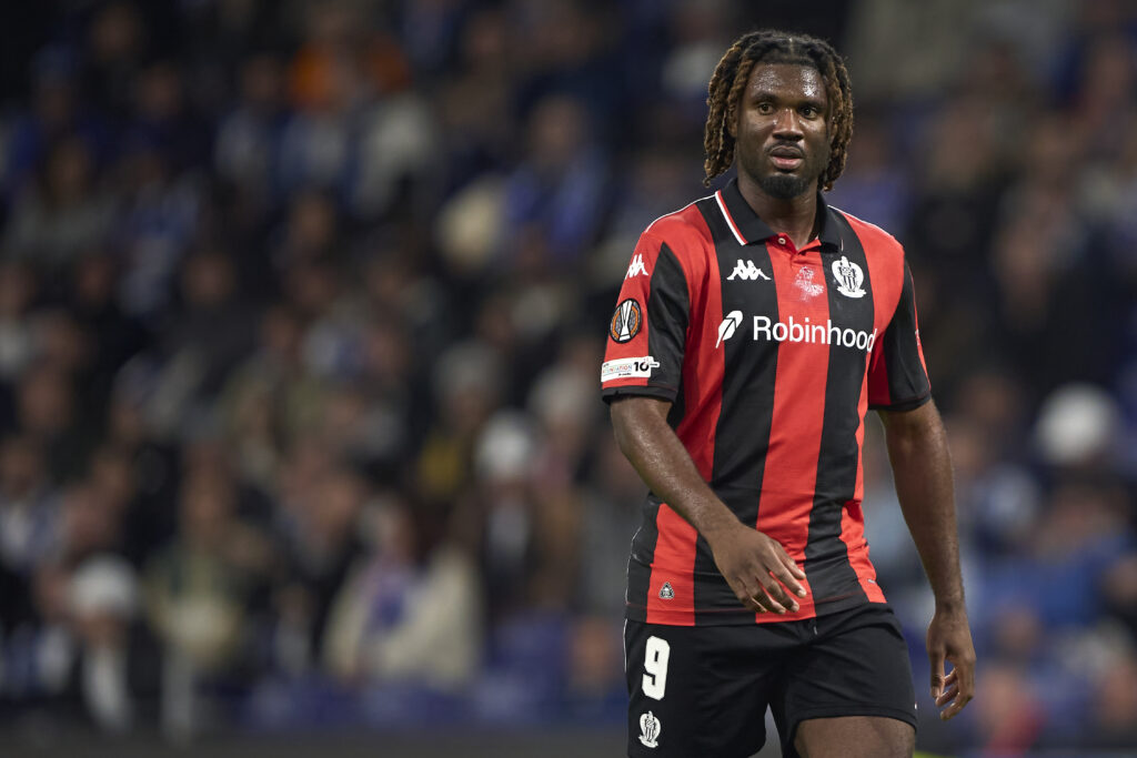 Terem Moffi in action for Nice against Porto