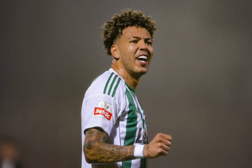 Striker Clayton in action for Rio Ave FC in the Primeira Liga