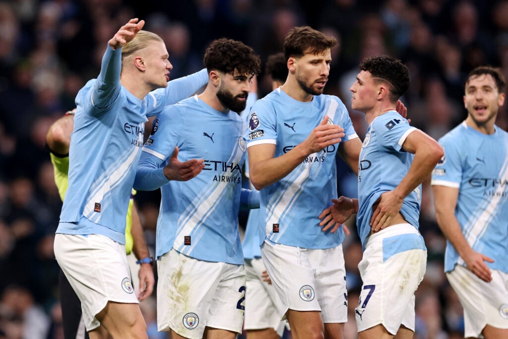 Celebrations during Manchester City v West Ham United - Premier League