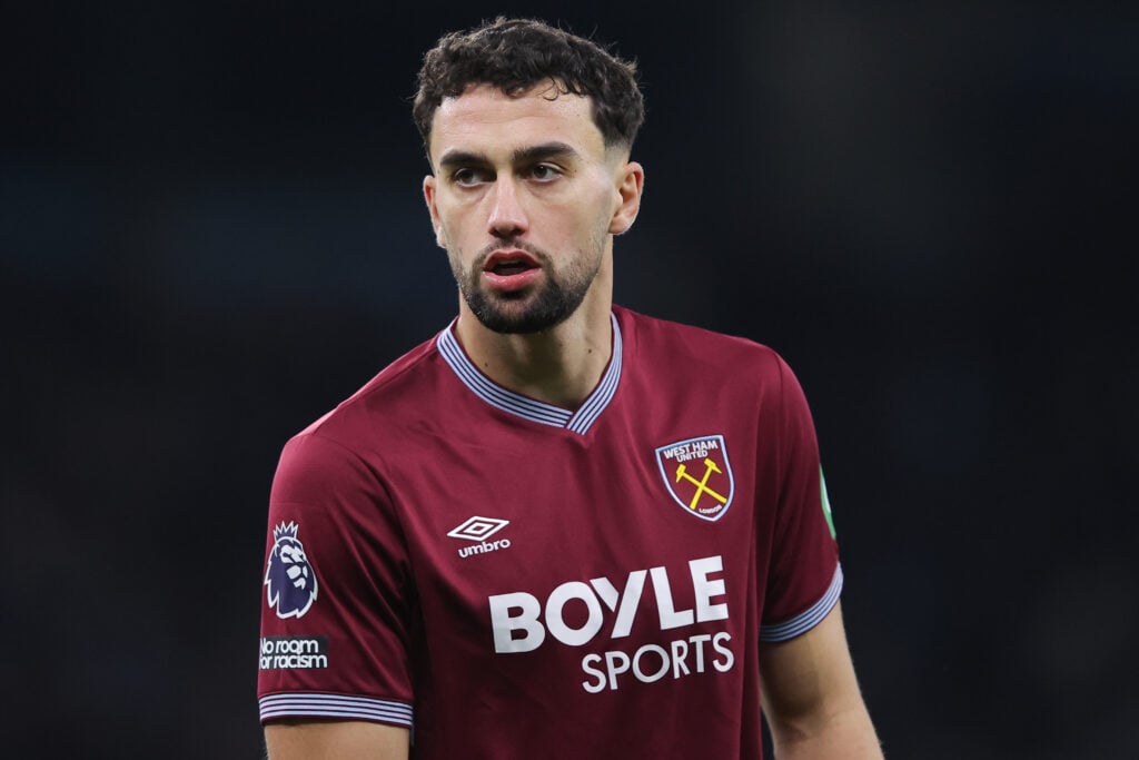 Max Kilman playing for West Ham against Manchester City.