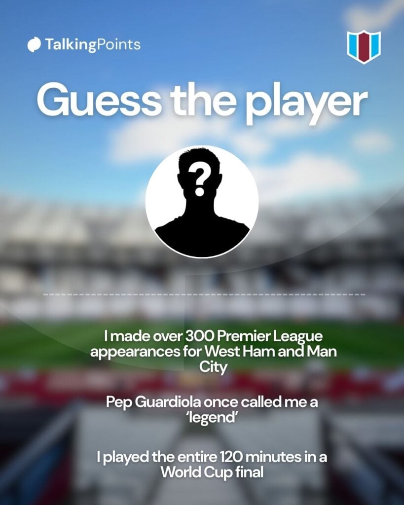 Guess the Player West Ham Man City