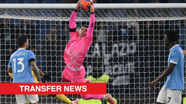 Image showing Christos Mandas of Lazio catching the ball against AC Milan in the Coppa Italia