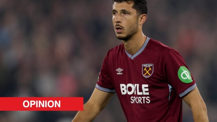 Image showing Guido Rodriguez playing a Premier League match for West Ham United