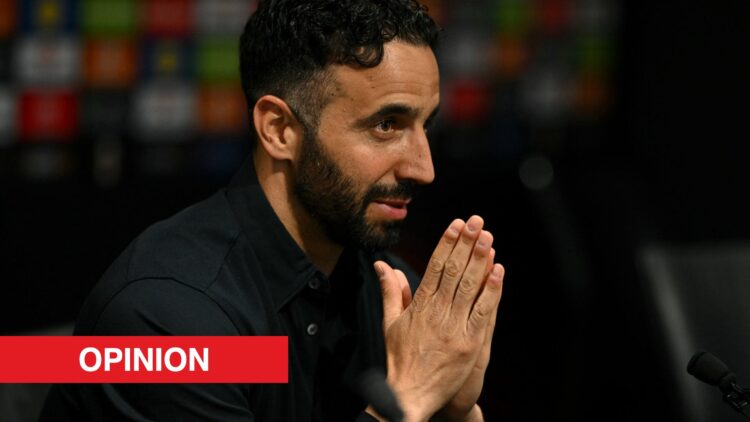 Image showing Ruben Amorim as the coach of Manchester United