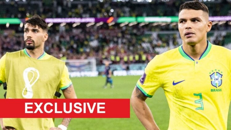 Brazil captain Thiago Silva with West Ham star Lucas Paqueta at the last World Cup