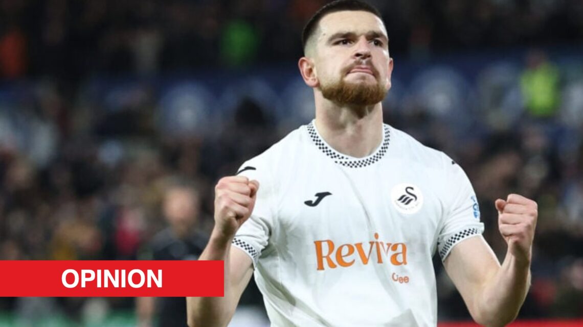 Image showing Zan Vipotnik celebrating at Swansea City