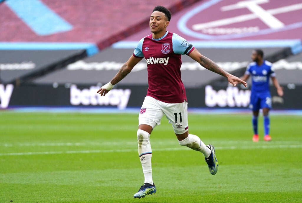 Jesse Lingard during West Ham United v Leicester City - Premier League