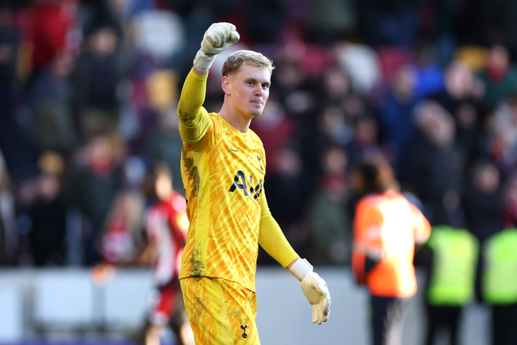 Antonin Kinsky during Brentford FC v Tottenham Hotspur FC - Premier League