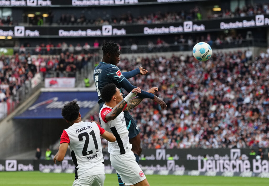 El Chadaille Bitshiabu during Eintracht Frankfurt v RB Leipzig- 1. Bundesliga
