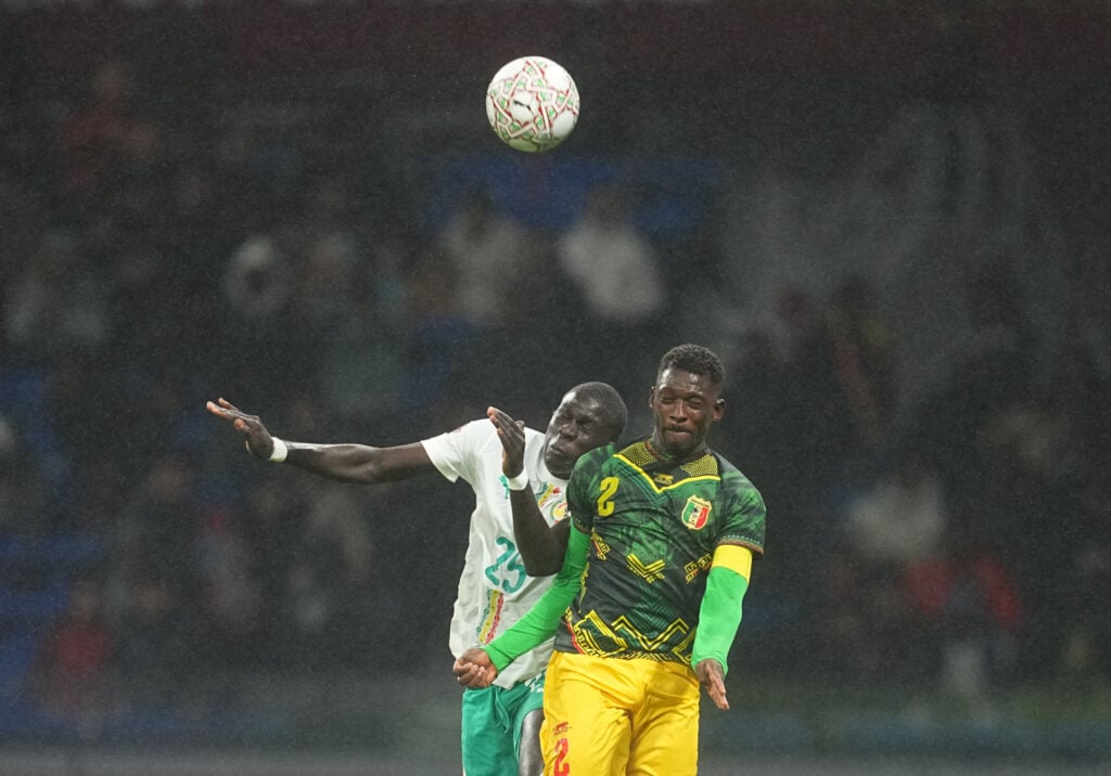 Malick Diouf playing for Senegal against Mali in the Africa Cup of Nations.